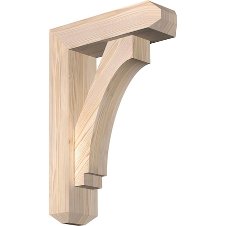 Ekena Millwork Imperial Craftsman Smooth Bracket w/ Offset Brace, Douglas Fir, 5 1/2"W x 18"D x 26"H BKT0604X18X26IMP04SDF